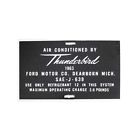 66-16169-1 Ford Thunderbird Air Conditioner Hose Tag Aluminum Eckler 66-16169-1 Ford Thunderbird Air Conditioner Hose Tag Aluminum Eckler