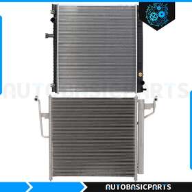 10266416 Autobasicparts For 2005-2015 Nissan Titan 5.6l Aluminum Radiator And Ac Condenser Cooling Kit