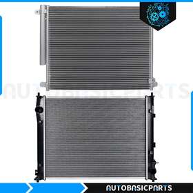 10448279 Autobasicparts For 2016-2019 Honda Civic 2.0l Aluminum Radiator And Ac Condenser