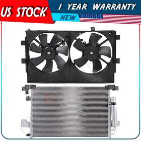 Au837630ps Autodayplus Cooling Fan And Ac Condenser Assembly For 2008 2009 2010-2015 Mitsubishi Lancer