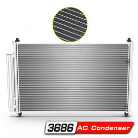 Chusyyray Ac3686 Aluminum Ac Condenser For 2009 2010 2011 2012 2013 Toyota Matrix 2.4l