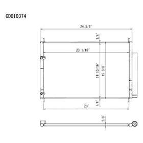 Cd010374 Koyorad For Toyota Corolla 2009-2016 A/c Condenser