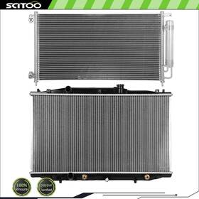 Cb838024s01 Scitoo Car Radiator And A/c Condenser Kit Fits 2007 Honda Accord Lx Se Coupe Sedan 2.4l