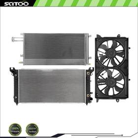 Cb844139s01 Scitoo Ac Cooling Fan And Radiator Condenser Kit For 2014-2016 Chevrolet Silverado 1500