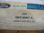 Nos Oem Genuine Ford 1985 86 Escort Lynx Carburetor Fast Idle Kit 1.9L. Fixed Price $49.00.