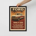 1995 Ford F250 Vintage Pickup Truck Wall Art Classic ,poster Decor. Fixed Price $11.95.