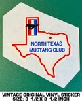 North Texas Mustang Club - Vintage Original Vinyl Decal Sticker 90'S. Fixed Price $9.45.