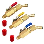 3PCS/SET Brass Air Conditioning Hvac 1/4" Shut Valve For Charging Hoses. Fixed Price $19.73.