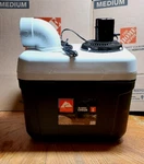Onos 30QT Portable Conditioner Car, Boat, Airplane Ice Swamp Cooler 12V Fan. Fixed Price $169.00.