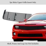 Fits 2010-2013 Chevy Camaro Long Main Upper Stainless Black Billet Grille Insert. Fixed Price $143.99.