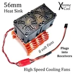 Rcp Xtreme 56MM Motor Cooling Heat Sink 4028 High Speed Fans Volt. Fixed Price $61.99.