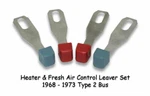 Vw Type 2 Bus 1968-1973 Baywindow Dash Heater Fresh Air Vent Control Lever Set. Fixed Price $38.95.