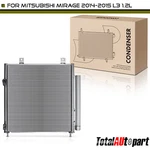Ac Condenser W/ Receiver Drier For Mitsubishi Mirage 2014-2015 L3 1.2L 7812A229. Fixed Price $62.99.