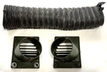 1967-76 Mopar Dodge Plymouth Body Green Defroster Dash Vents W/ Duct. Fixed Price $40.00.