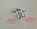 Aluminum Beadlock Fittings 90 Degree W/ Service Port For #8 & #10 Std Barrier. Fixed Price $20.95.