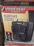 Duraheat Electric Utility Heater 1500W 120V Rotary Knob Thermostat Black Floor. Fixed Price $25.00.
