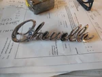 Vintage 1968 Chevrolet Chevelle Script Oem Emblem / Badge 6" Long Metal. Fixed Price $35.00.