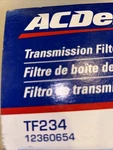 Oem Acdelco 12360654 TF-234 Transmission Filter Gm Gr 4.197. Fixed Price $45.00.