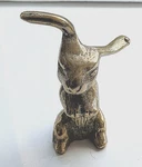 Rabbit Figurine Antique Gold Lustre Vintage Solid Brass Bugs Bunny Hare Cute. Fixed Price $33.97.