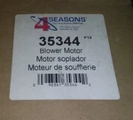 Seasons 35344, Blower Motor, New In Box. Fixed Price $35.00.