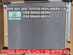 Ac Condenser 20 21 22 Toyota Highlander 3.5L Condensor 884A0-0E060 884A0-0E010. Fixed Price $99.99.
