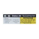 1979 C3 Corvette Delco Air Conditioning Compressor Decal Repro 1131127. Fixed Price $23.95.