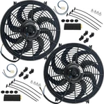 Dual 14-15 Inch Huge 130W Motor Reversible 12 Volt Electric Engine Radiator Fan. Fixed Price $119.95.