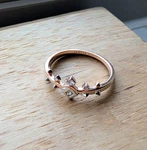 Dainty Boho Kendra Scott Wave & Michelle Gold Diamond Wedding Ring Set Size 8. Fixed Price $242.00.