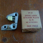 1956 1957 Ford Thunderbird Right Door Lock Striker Plate Nos SP31 B7S-4022008-A. Fixed Price $25.00.