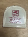 Mobil Gas Smith Motor Co Omaha, Nebraska, Vintage Tape Measure. Fixed Price $40.00.