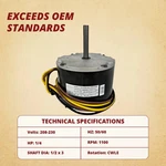 Genteq Motors 5KCP39FGU997AS-S Condenser Fan 1/4HP 208-230V 5-5/8" Od. Fixed Price $186.41.
