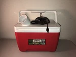 Flswampcooler 10QT Portable Ice & Air Conditioner Cooler, Tent Usb Fan. Fixed Price $95.00.