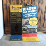 Orig. 1940'S Mccord Heaters **easel-back Cardboard 3D Store Display Sign**. Fixed Price $319.97.