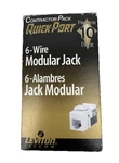 Quick Port Leviton 6-WIRE Modular Jack 40836-WCP White 10 Pack New Old Stock. Fixed Price $34.90.