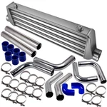 Universal Turbo Intercooler 27"X7"X2.5" & Aluminum Pipe Tube Couplers Kit. Fixed Price $139.93.