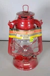 Vintage Red Hurricane Lantern 11" Kerosene Oil Lamp GL-005 New Old Stock Nos. Fixed Price $27.77.