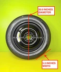 Mini Spare Tire 135/90-17" Fits: 2025 2026 Nissan Kicks (26.6" Diameter). Fixed Price $193.20.