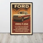 1995 Ford F250 Poster Vintage Pickup Truck Wall Art Classic. Fixed Price $29.95.