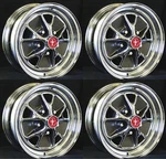 New! Ford Mustang Styled Steel Gt Wheels 14 X 5 Set Of Complete With Caps Nuts. Fixed Price $1069.99.