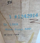 New Nos Gm 1971 - 72 Buick 455 Water Pump Assembly 1242914 1242235. Fixed Price $99.99.