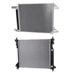 A/c Condenser And Radiator For 10-16 Cadillac Srx Dpi 13241 GM3010549 GM3030294. Fixed Price $189.04.