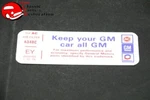 76 Camaro Keep Your Gm All Air Cleaner Decal Ey 8995165. Fixed Price $18.55.