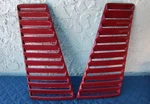 1967-68 Ford Mustang Fastback Quarter Louver Vent Lh & Rh Side Pair Red. Fixed Price $379.95.