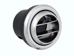 Round Dual Vane Louver, Chrome, For 2-1/2" Duct Hose 32-13X. Fixed Price $24.00.