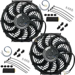 Dual 12-13 Inch Electric Radiator Engine Cooling Fan High Cfm 130W Volt Motor. Fixed Price $129.95.