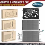 Radiator & Ac Condenser Cooling Fan Kit For Volkswagen Golf 99-04 Jetta Audi. Fixed Price $289.99.