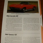 1966 Chevy Corvette 427 Specs Info Photo Convertible. Fixed Price $5.69.