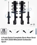 Total Mente Nuevo Amortiguadores Y Condenser Para Mitsubishi Outlander Sport. Fixed Price $200.00.