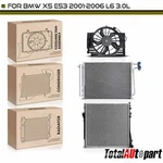 New Radiator & Ac Condenser Cooling Fan Assy Kit For Bmw X5 E53 2001-2006 3.0L. Fixed Price $370.04.