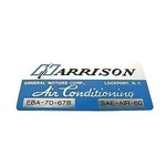 1967 Camaro Air Conditioning Evaporator Box Harrison Decal. Fixed Price $19.99.